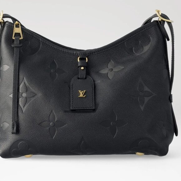 New LOUIS VUITTON CarryAll PM Monogram Empreinte Black Leather Bag - Picture 4 of 5